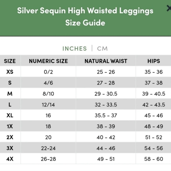 Tipsy Elves Silver Sequin High Waisted Leggings Women's Size L NWT - Picture 13 of 13